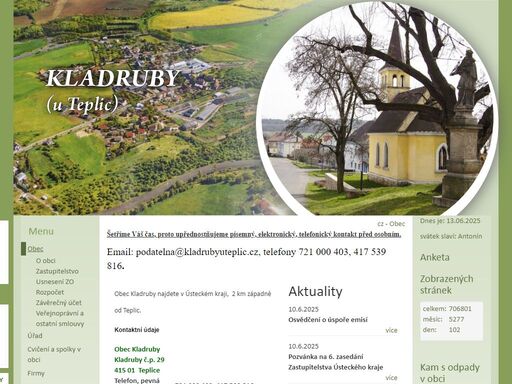 oficiální webové stránky obce kladruby