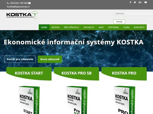informační systém kostka pro sb pro malé a střední firmy, zakázkový informační systém kostka pro. na trhu již od roku 1993.