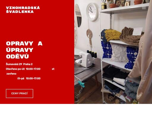úpravy a opravy oděvů
