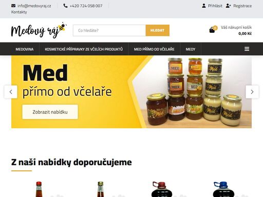 medový ráj je internetový obchod se včelími produkty a výrobky z nich (med, medovina, medové bonbony, potravinové doplňky) a včelařskými potřebami.