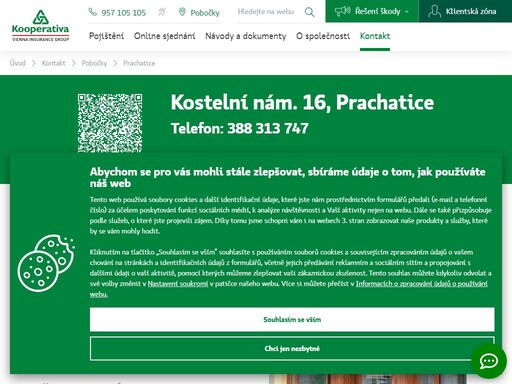 pojišťovna kooperativa - prachatice, kostelní nám. 16, tel.: 388313747, e-mail: tpikard@koop.cz, tomáš pikard - odpovědný vedoucí