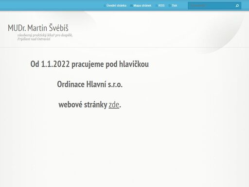 všeobecný lékař pro dospělé
praktický lékař pro dospělé
noví pacienti přijímáme