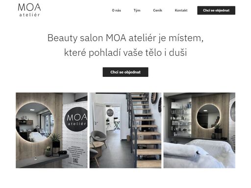 beauty salon moa ateliér je místem, které pohladí vaše tělo i duši