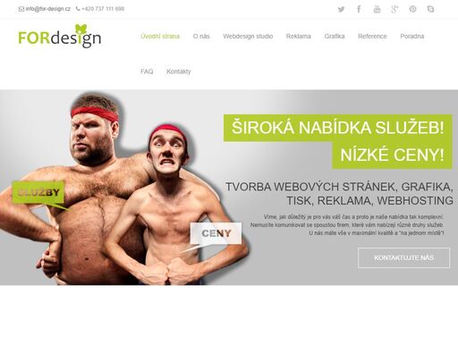 fordesign - specializací našeho grafického studia je zejména tvorba webových stránek, grafika, reklamní služby, tisk a fotografování.