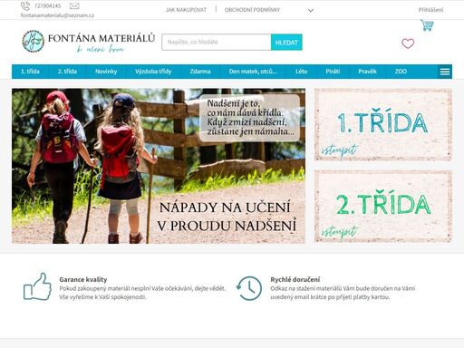 fontána materiálů k učení hrou. milí zákazníci,
vítejte v obchůdku fontána materiálů k učení hrou, kde naleznete spoustu originálních výukových materiálů pro 1. a 2. třídu v digitální podobě (pdf, zip). 
nabídka materiálů stále poroste, tak si občas skočte do „fontány“ pro příjemné osvěžení vaší výuky :-).
přeji…