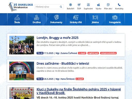 internetové stránky základní školy dukelská strakonice