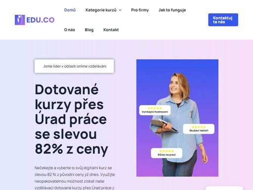 dotované kurzy přes úrad práce. nečekejte a vyberte si svůj digitalní kurz se slevou 82 % z původní ceny již dnes.