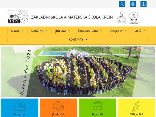 oficiální stránky základní školy a mateřské školy krčín