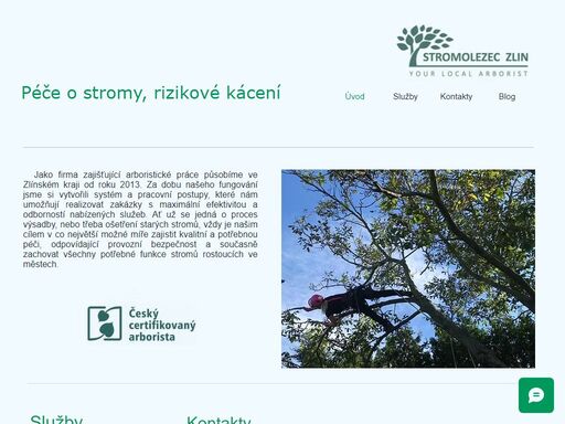 nabízíme komplexní péči o dřeviny: odborný ořez stromů a instalaci vazeb, rizikové kácení, výsadby a další arboristické služby.  www.stromolezec-zlin.cz
