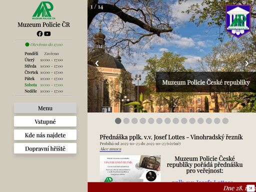 muzeum policie české republiky, najdete nás na adrese ke karlovu 453/1, 120 00 praha 2. otevírací doba...