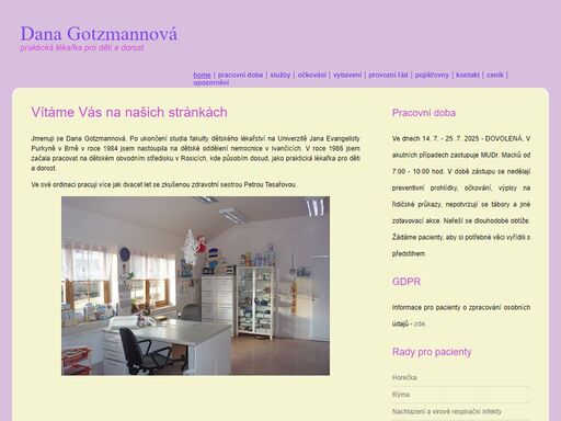 praktická lékařka pro děti a dorost