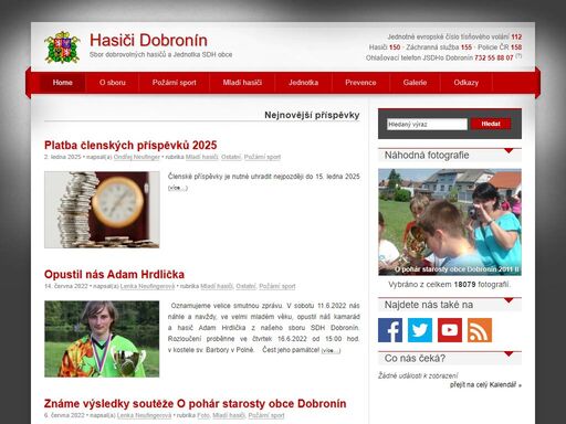 sbor dobrovolných hasičů dobronín a jednotka sdh obce dobronín