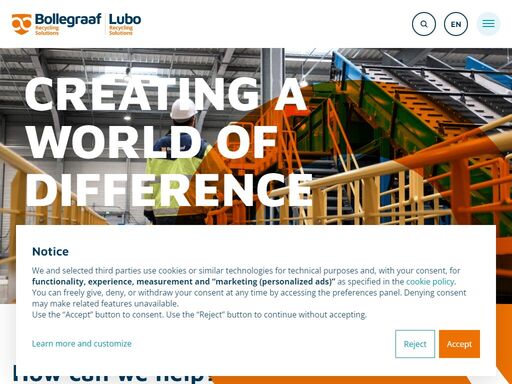bollegraaf and lubo are world leaders in designing, engineering and producing state-of-the-art turnkey recycling solutions.