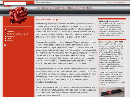 přístroje pro servis automobilů a točivých strojů