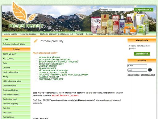 prirodniprodukty.cz - vaše zelená lékárna
