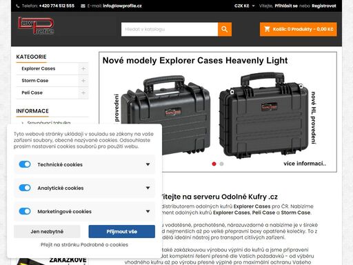 odolné vodotěsné kufry explorer cases, peli case, storm case