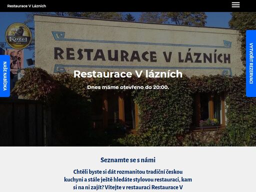 restaurace, restaurace v lázních, zápy, 250 61, zápy 158, česká, zmrzlina, alkohol, pivo, káva, čaj, víno, sýr, řízek, domácí, tradiční, oběd, večeře, salónek, tabák, bezbariérové, catering, dětský koutek, venkovní posezení, parkoviště bez obsluhy, soukromé akce, jídlo s sebou, svatební hostiny, bezplatná wi-fi, domácí mazlíčci vítáni chtěli byste si dát rozmanitou tradiční českou kuchyni a stále ještě hledáte stylovou restauraci, kam si na ni zajít? vítejte v restauraci restaurace v lázních a nechte si unést naši nápaditou nabídku v tradičním prostředí. dopřejte si výborné jídlo za každého počasí na naší zahrádce.: stylová restaurace s bohatým obědovým menu: nechejte se hýčkat naší rozmanitou tradiční českou kuchyní. naše restaurace nabízí široký výběr jedinečně lahodných řízků. k tomu vám rádi doporučíme vhodné vychlazené pivo. šálek dobré kávy a osvěžující zmrzliny si u nás můžete čerpat nejen v odpoledních hodinách. zastavte se u nás na oběd či večeři. užívejte si pobyt u nás a surfujte po internetu zdarma. s láskou jsme pro vás připravili herní koutek, kde si vaše děti hrají, mohou tvořit a užijí si velkou zábavu. zařídíme vám i soukromou akci či svatbu: před restaurací se nachází bezplatná parkovací místa. našim cílem je pohostit všechny hosty. dostanete se k nám i bezbariérovým vchodem. u nás v restauraci jsou vítáni i pejšci. rezervujte si svá místa a užijte si bezstarostný večer u nás. rezervaci je možné provést e-mailem: restauracevlaznich@email.cz nebo telefonicky na +420601116508. platit u nás můžete jak hotově tak, kartou mastercard, bezkontaktní platbou, kartou visa, stravenkami ticket restaurant® a debetní kartou. nemáte čas si jídlo u nás? rádi vám ho připravíme se sebou. chcete aby vaše oslava narozeniny, křtin byla pro vás i vaše hosty nezapomenutelným gastronomickým zážitkem? využijte našich netradičních cateringových služeb dle vašeho přání. plánujete soukromou akci či firemní večírek? rádi vám zajistíme hostinu podle vašich představ. hledáte překrásné místo pro vaši svatbu? . kontaktujte nás a domluvte si osobní schůzku.