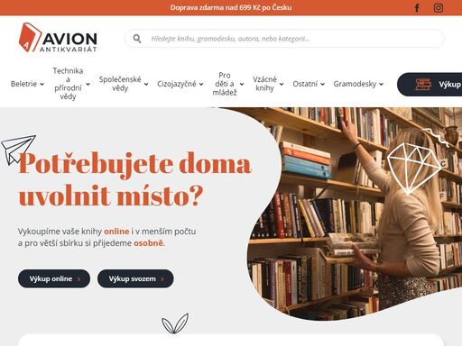 vykupujeme knihy a gramodesky po celé čr! máme více než 50000 knih skladem a ihned k odeslání. doručujeme zásilkovnou a gls. pro knihy si i zdarma přijedeme
