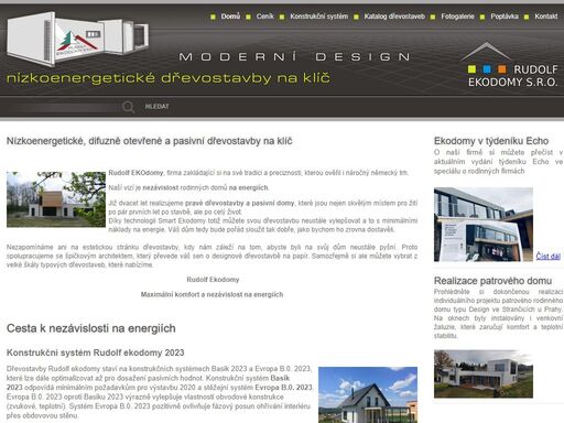 prezentace společnosti rudolf ekodomy s.r.o. dodávající dřevostavby na klíč.