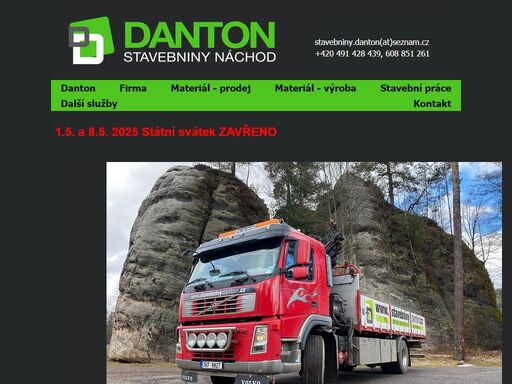 stavebniny danton, stavebniny náchod založeny roku 1992. od svého založení se zabýváme výrobou betonových dílců, prodejem stavebního materiálu. dále se zabýváme návrhy a realizací drobných staveb. specializujeme se na odvodnění, terénní úpravy a pokládku zámkové dlažby. v této oblasti máme dlouholetou praxi.