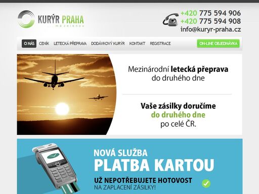 expresní kurýrní přeprava zásilek po praze a české republice. mezinárodní letecká přeprava zásilek do druhého dne.