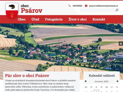 oficiální webové stránky obce skryje