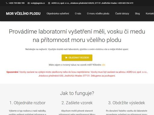 předejděte strašlivé nákaze a zachraňte vaše včelstvo včas. nabízíme kompletní laboratorní vyšetření moru včelího plodu v akreditované laboratoři.