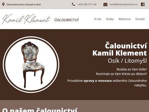 čalounictví kamil klement - osík / litomyšl