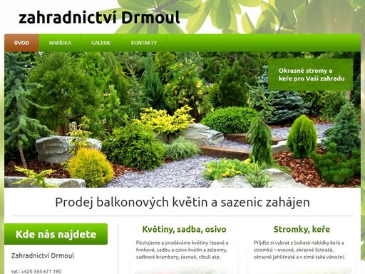 pěstování květin. prodej okrasných dřevin a ovocných stromků, sadby a osiva, zahradnických potřeb a dekorací.