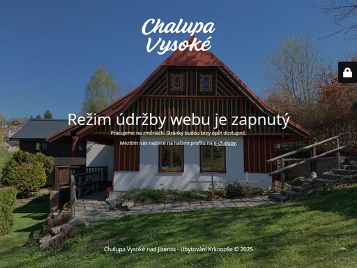 ubytování v tradiční krkonošské roubence ve vysokém nad jizerou. nabízíme pronájem celé chalupy.