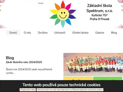 soukromá základní škola spektrum sídlí v praze. škola poskytuje základní vzdělání dětí na prvním stupni zš. výhodou je individuální péče, nízký počet dětí ve třídě.