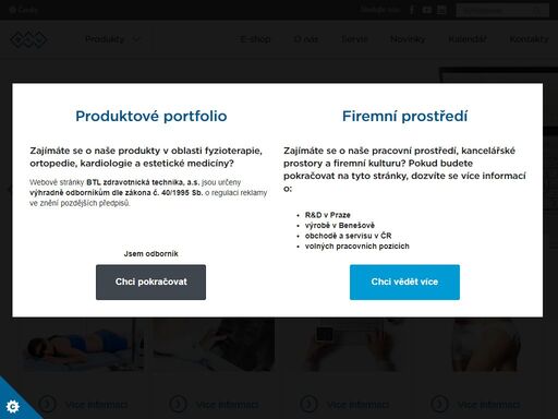 btl vyvíjí a vyrábí přístroje pro fyzikální terapii – elektroléčebné přístroje, ultrazvuky, lasery, magnetoterapie, gynekologická křesla, přístroje pro kardiologii, praktické lékaře a estetickou medicínu.