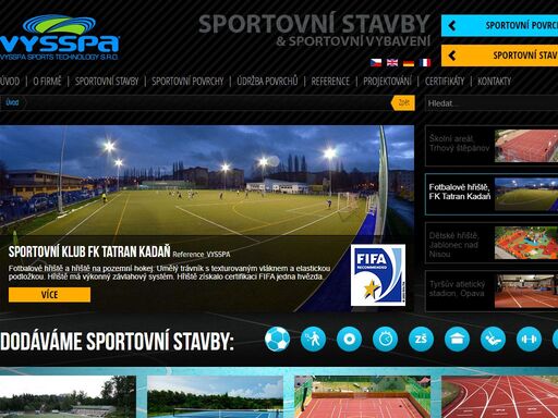  dodáváme sportovní stavby: fotbalová hřiště tenisové kurty multifunkční hřiště atletické dráhy školní areály sportovní haly dětská