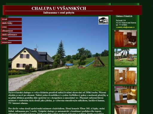stránky chalupy u vyšanských ve víchové nad jizerou.