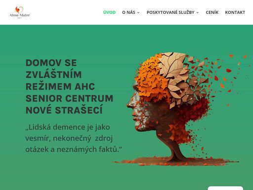 domov alma mater, o.p.s. představuje koncept kvalitního bydlení pro uživatele spolu se sociální a zdravotní péčí v klidné lokalitě nového strašecí.