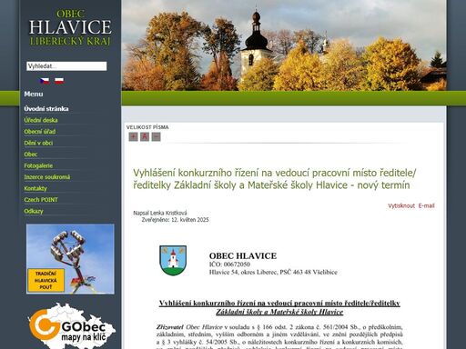 obec hlavice, liberecký kraj