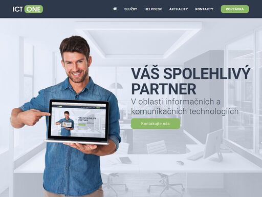 ict-one s.r.o. působí v celé čr. jsme profesionálové v oblasti ict. naše služby jsou it outsourcing, prodej a servis, audity a konzultace, server hosting, webové stránky a aplikace, implementace informačního systému, datové sítě, kamerové systémy.
