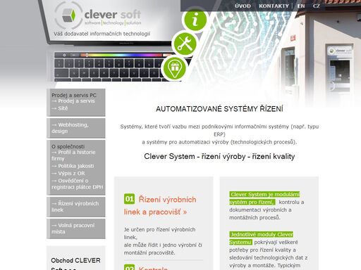 clever system - řízení kvality, výroby a  jakosti, kontrola kvality, dokumentace výrobních procesů.