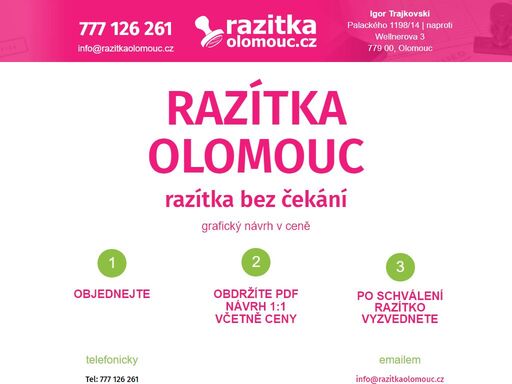 výroba a navrhy razítek na počkání v olomouci a okolí - grafické studio.
