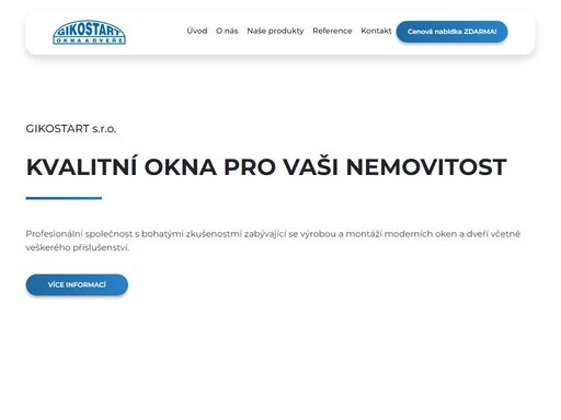 společnost zabývající se výrobou a montáží oken a dveří.