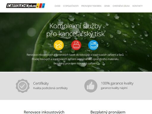 komplexní služby pro kancelářský tisk, renovace kazet, bezplatný pronájem tiskových zařízeních 
