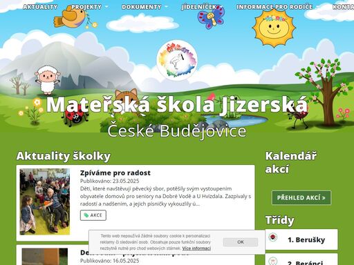 webové stránky mateřské školy jizerská české budějovice