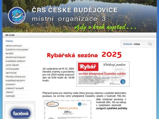 český rybářský svaz místní organizace 3 české budějovice (črs mo 3 české budějovice)