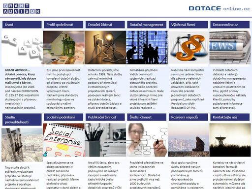 dotace eu a další granty - poskytujeme monitoring dotací i poradenské služby a to nejen při přípravě žádosti o dotaci a při realizaci dotačních projektů.