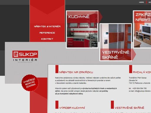 petr sukop interiér - kuchyně, vestavěné skříně, zakázkový nábytek ...