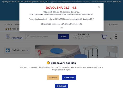 internetový prodej zdravotnických potřeb praha 4. distributor zdravotnických prostředků pro poskytovatele zdravotních služeb. kompenzační pomůcky. hygienické potřeby.