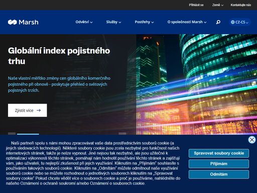 marsh je globálním lídrem v oblasti pojišťovacího zprostředkování a řízení rizik, který přináší globální, národní a odvětvově specifická řešení.