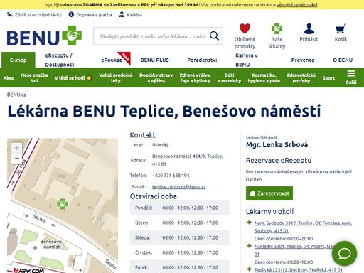 ?teplická lékárna s bezbariérovým přístupem a zaměřením na dermokosmetiku, zdravou výživu a veterinární sortiment. rádi vám zdarma změříme krevní tlak. ?