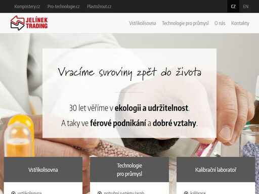 30 let věříme v udržitelnost a férové podnikání. našimi doménami jsou vstřikování, kompostéry a technologie pro průmysl.