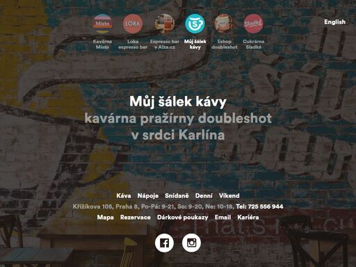 domovská kavárna české pražírny výběrové kávy doubleshot, která se nachází v srdci karlína